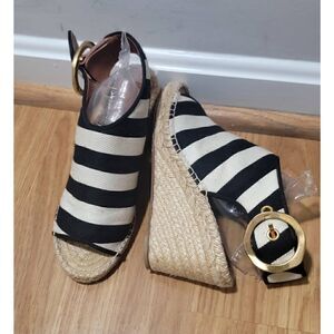 CELINE- Sandals - Stripes Wedge 6